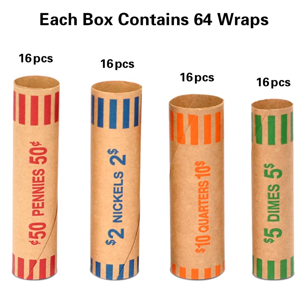 L LIKED pennies roll coin wrapper ideal for hand filling and accuracy