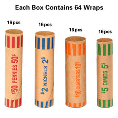 L LIKED pennies roll coin wrapper ideal for hand filling and accuracy