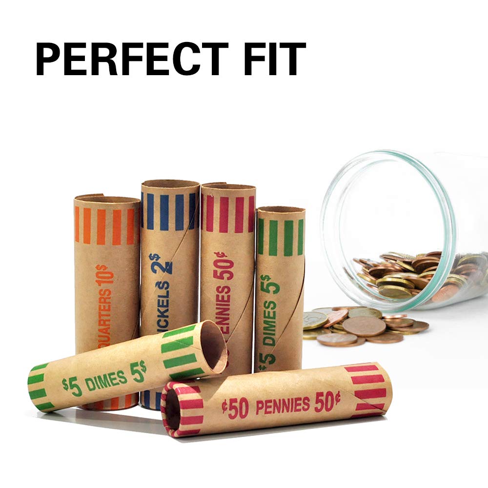 L LIKED sealed-end coin wrappers keep rolls securely closed