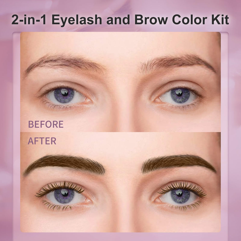 LLNNOVUE Coffee brow color on brows displays defined, fuller look