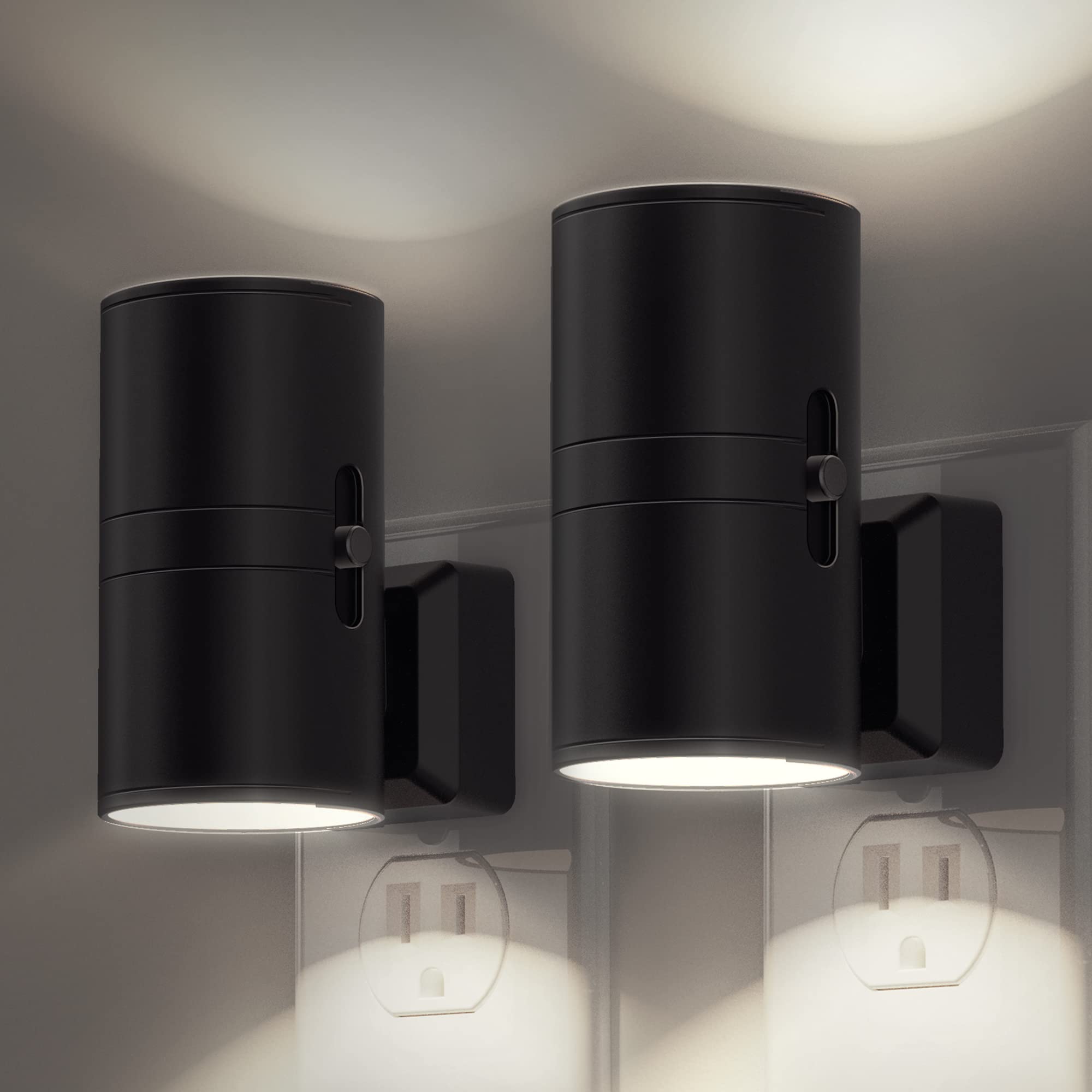 L LOHAS LED bright night light mounted on wall with 5000K daylight glow for hallway