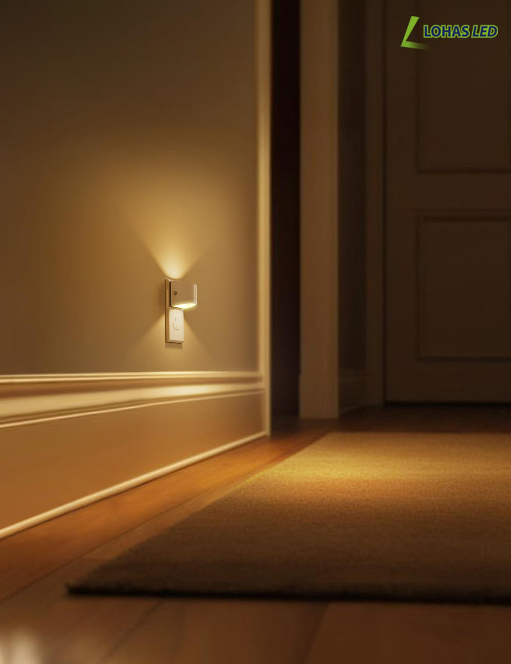 L LOHAS LED night light ideal for bedrooms and nurseries with gentle illumination.