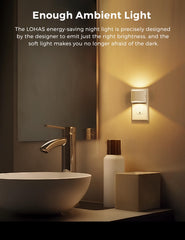 L LOHAS LED dimmable night light with three brightness levels for customizable glow.
