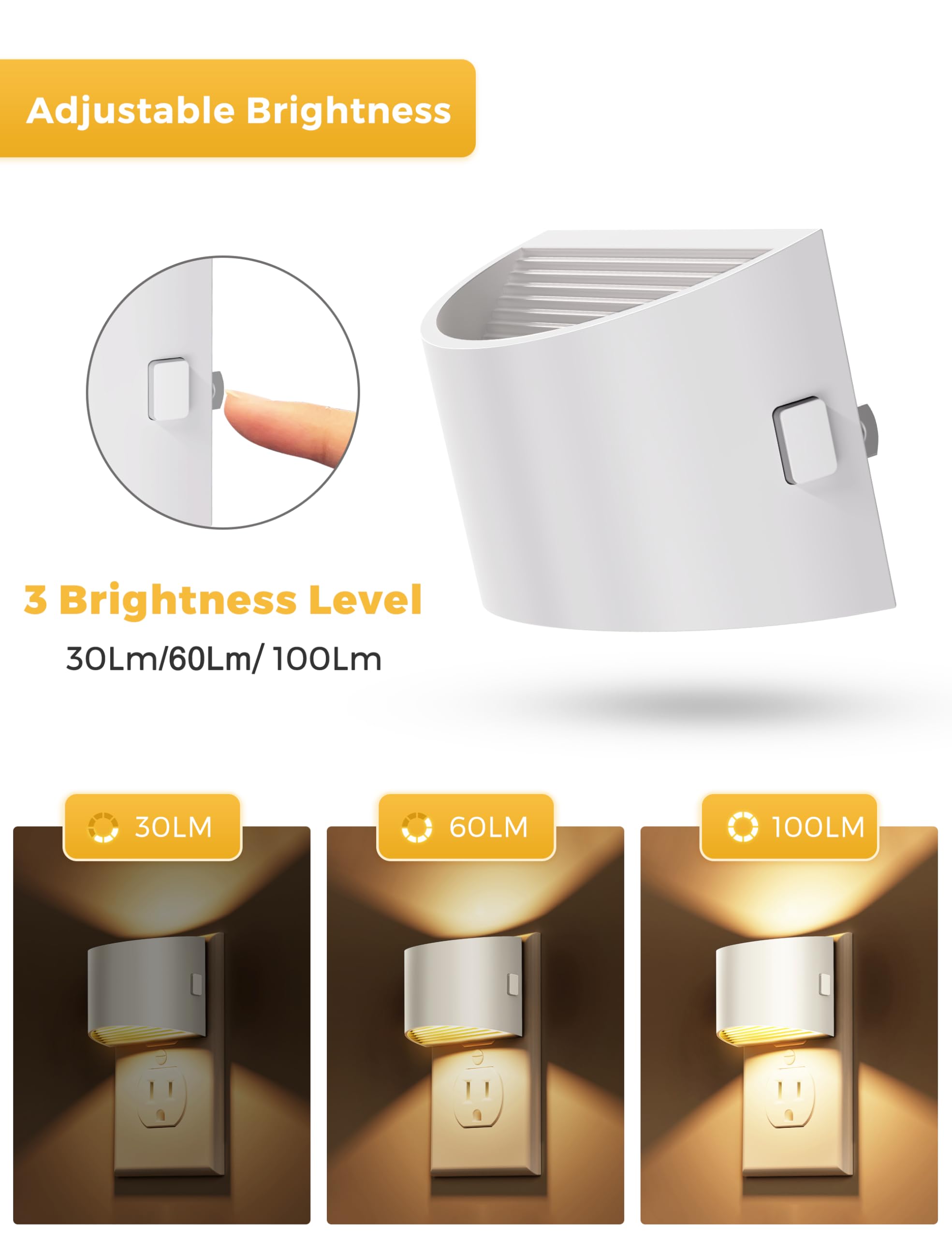 L LOHAS LED dusk-to-dawn sensor automatically activates in dim environments.