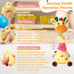 LLUKEME LED-lit Giraffe Toy glows during musical moments.