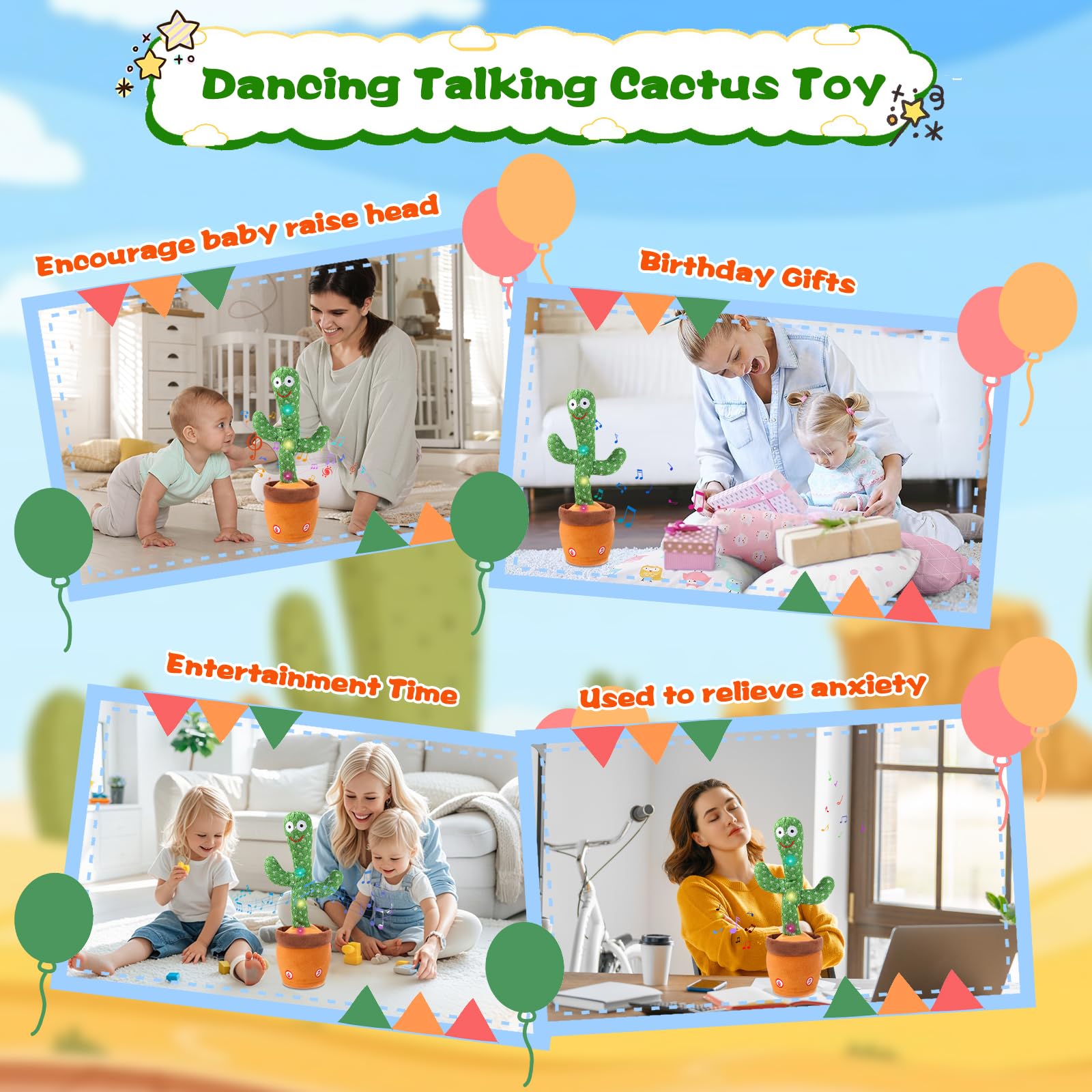 LLUKEME gift-worthy cactus toy great for Easter and birthdays