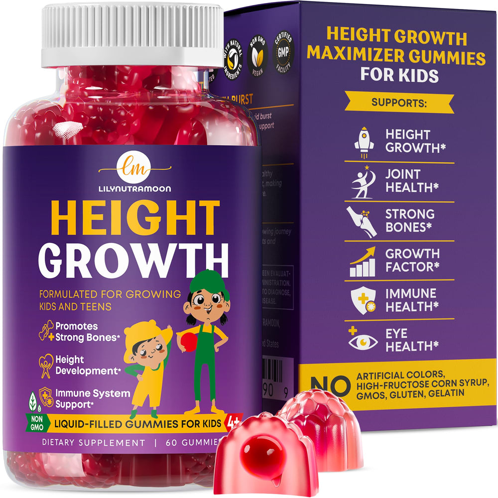 LM LILYNUTRAMOON height growth gummies for kids support growth-friendly nutrition
