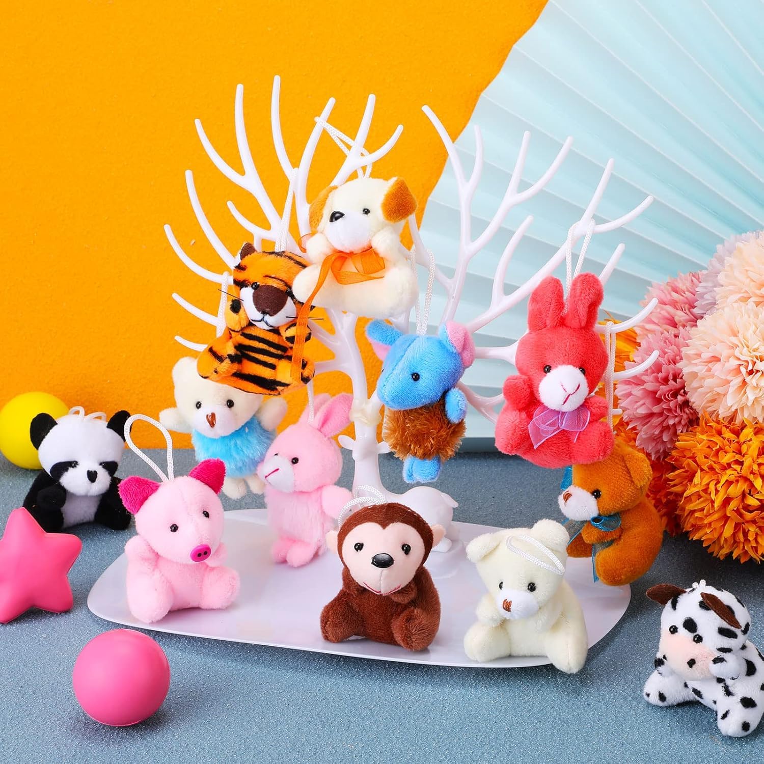 LMAZEPMQ mini plush bunny keychain ideal for backpacks and gifts