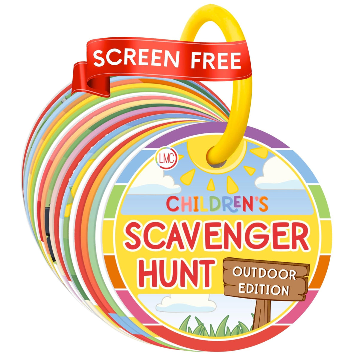 LMC Products outdoor scavenger hunt cards for backyard play encourage exploration