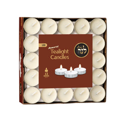 L'ner tea light 100-pack box glowing warmly for ambiance
