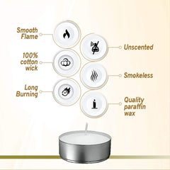 L'ner Tea Lights table decor ideas create intimate ambience.