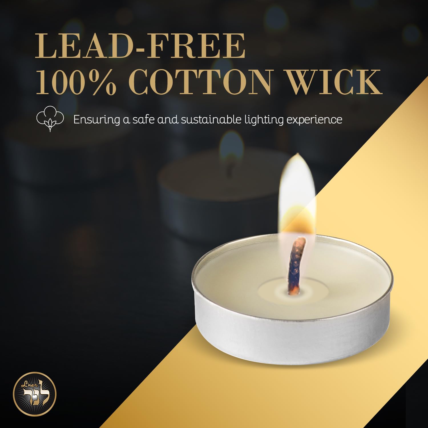 L'ner wedding decor settings with tea lights creating ambiance