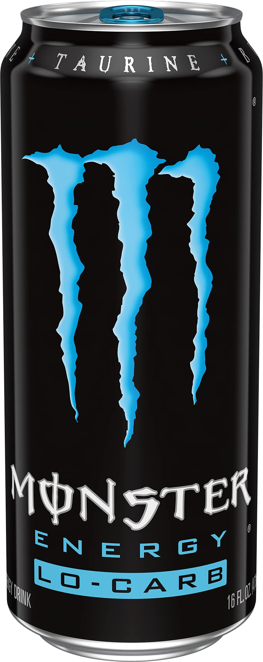 Lo-Carb Monster Energy 16 oz can ready for action and on the go.