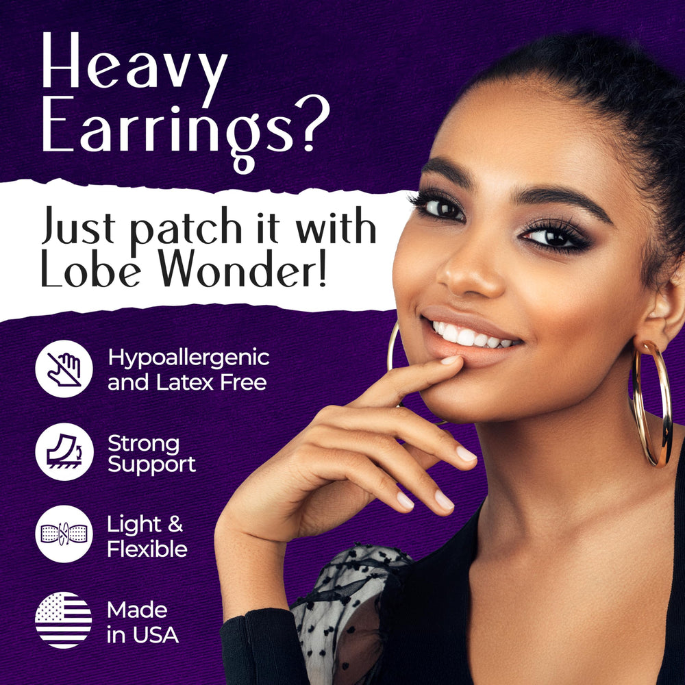 Lobe Wonder back-of-ear application patch illustrating simple placement