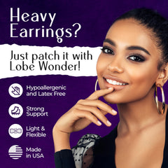 Lobe Wonder back-of-ear application patch illustrating simple placement