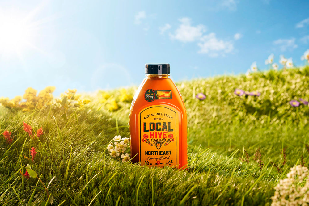 Local Hive Northeast honey drizzle over toast for natural sweetness.