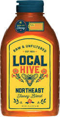 Local Hive Northeast honey jar with rich floral color for drizzle.