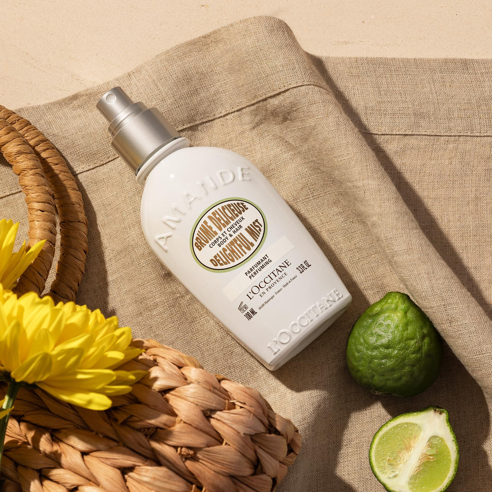 L'OCCITANE Almond mist finish for silky skin.