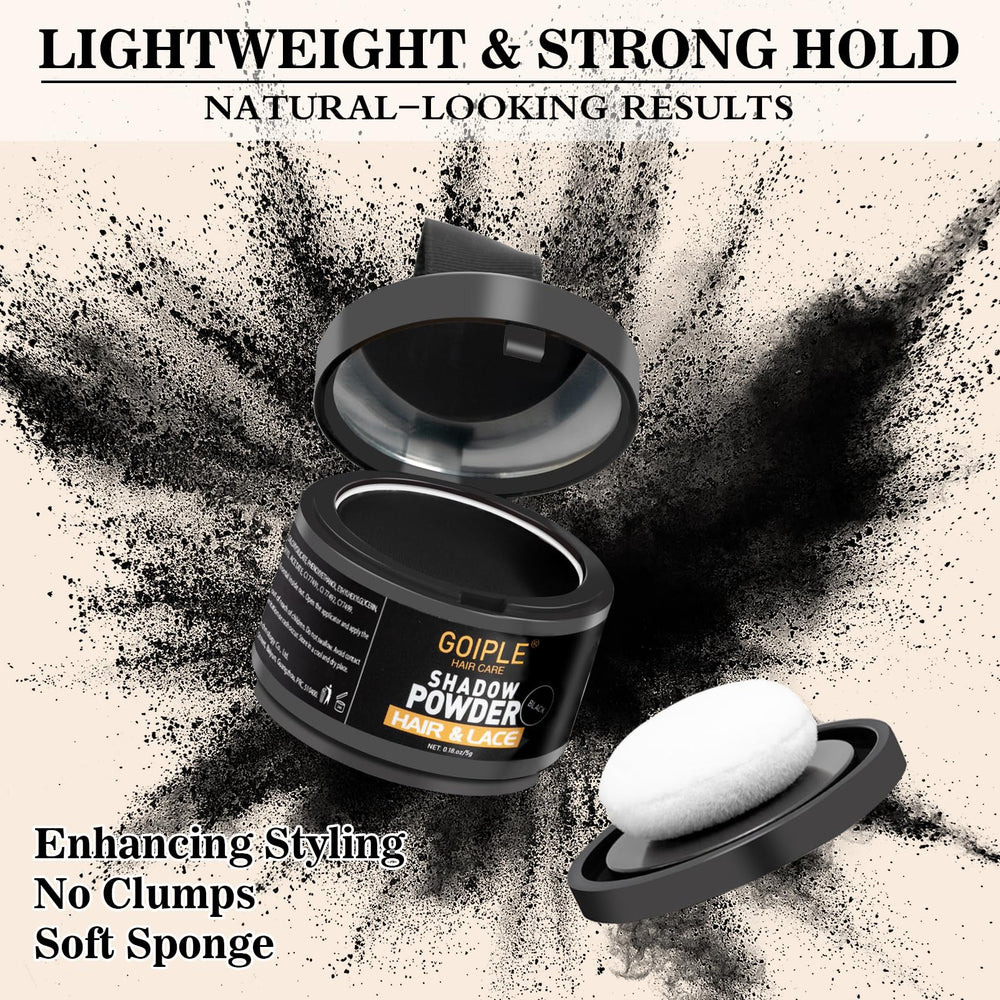 Lockmio applicator brush applies powder to the hairline with ease.