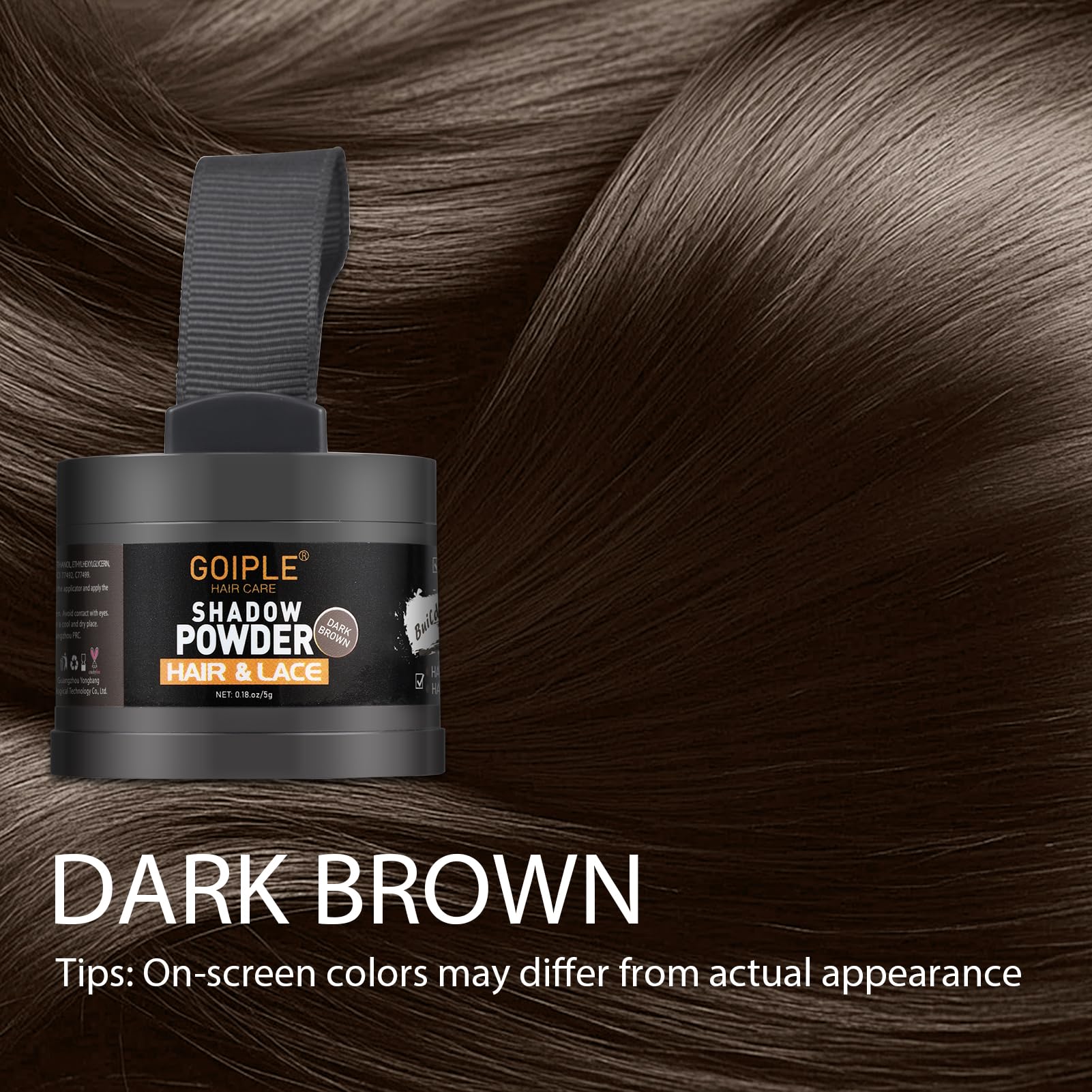 Lockmio Root Cover-Up Powder compact ready for quick root touch ups.