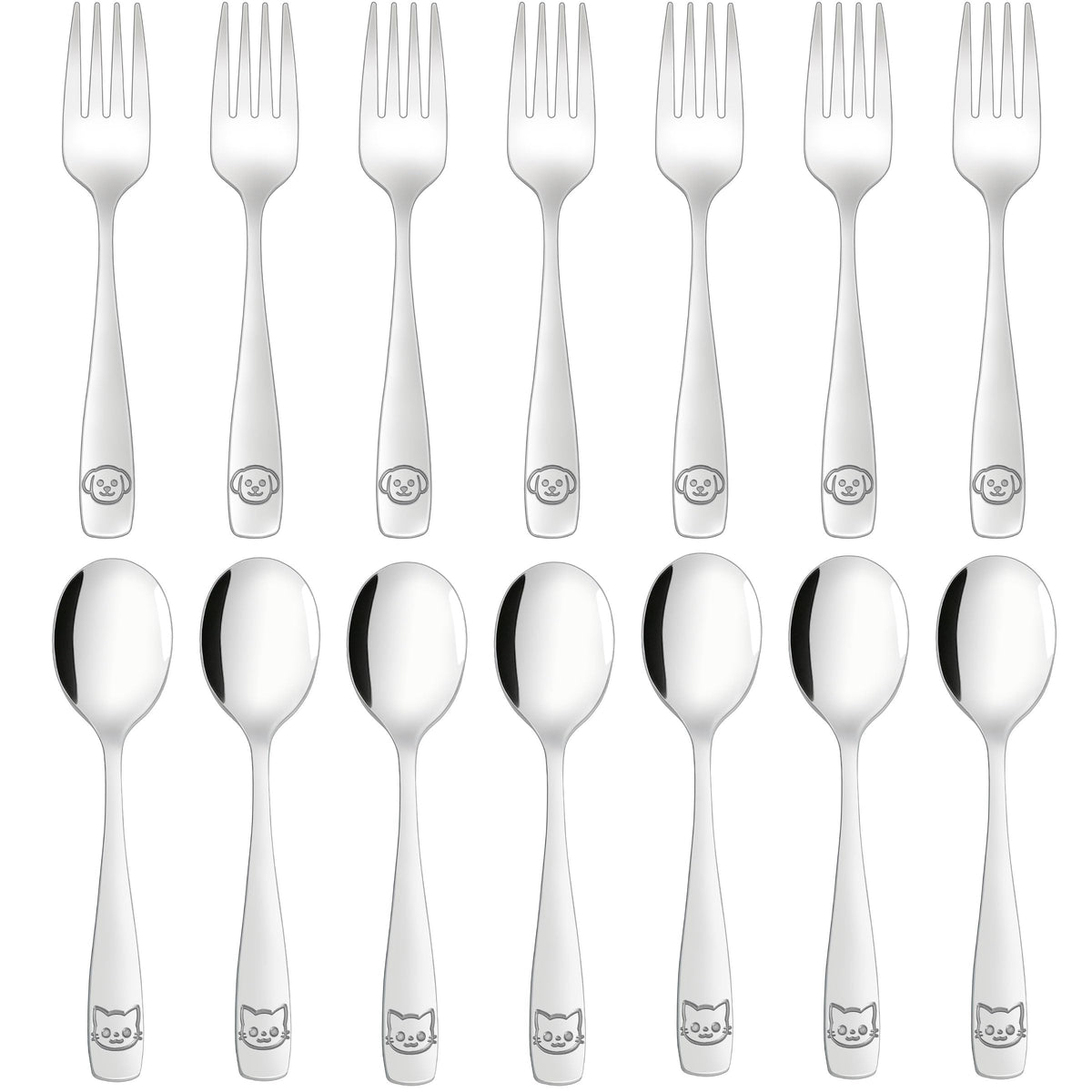 LOCONHA toddler utensils spoons with easy-grip handles for self-feeding.