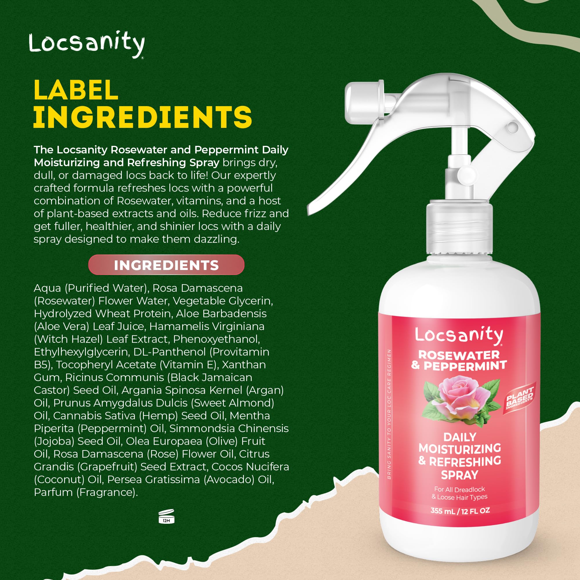 Locsanity Lightweight Hydration Spray delivers daily moisture without buildup.