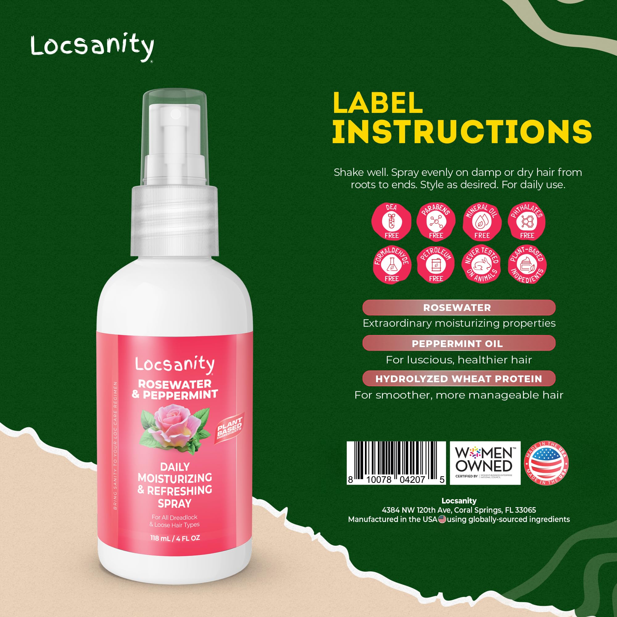 Locsanity Loc Spray daily-use bottle for quick loc refresh