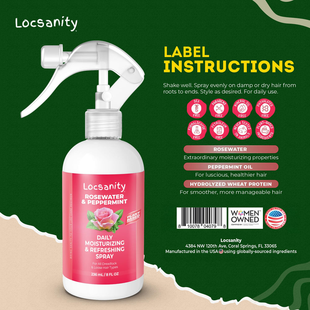 Locsanity Loc Spray scalp refresh delivers cooling relief and hydration