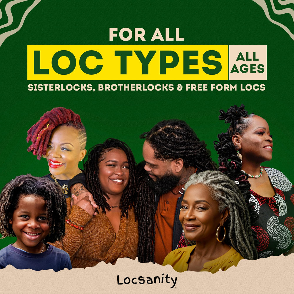 Locsanity Natural Loc Care Formula supports healthy, flexible locs.
