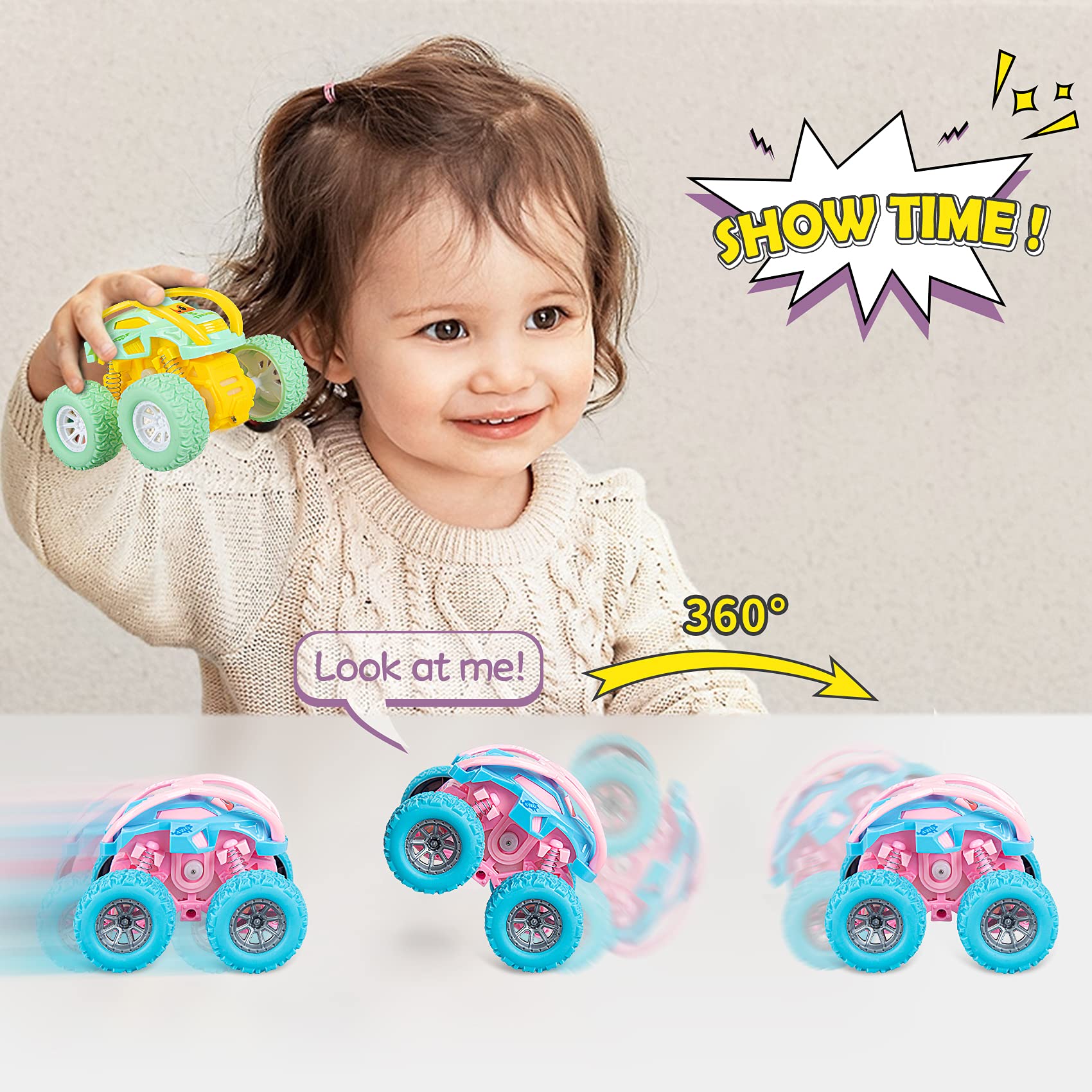 LODBY 4x4 power stunt cars, versatile for indoor courses.