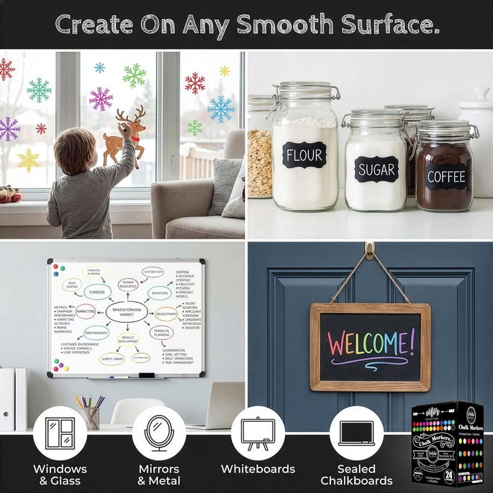 Loddie Doddie non-toxic markers ensure safe creativity on chalkboards and glass.