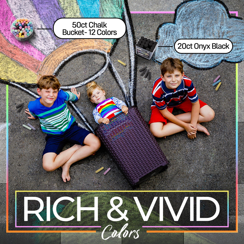Loddie Doddie chalk for toddlers ages 1-3 supports hands-on outdoor fun.