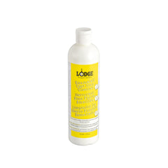 Lodge enameled cast iron cleaner bottle ready for gentle enamel upkeep