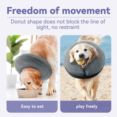 Loflaze collier-donut gonflable pour chat, protection contre le lèchement post opératoire