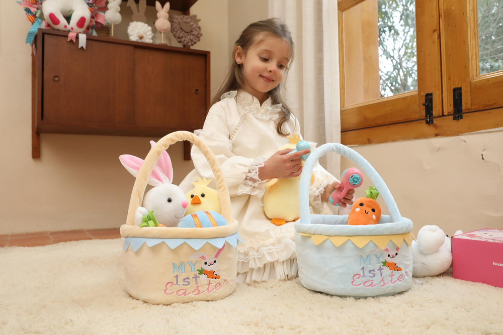Lofytain yellow basket display adds cheerful seasonal decor.