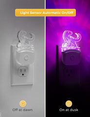LOHAS LED plug-in night light with dusk-dawn sensor saves energy by lighting only when needed
