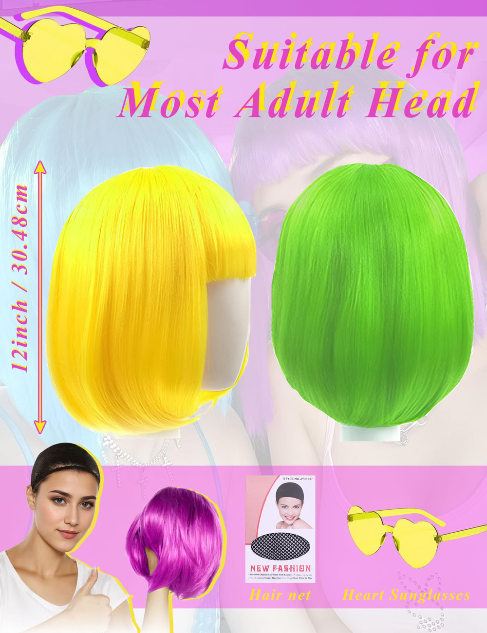 LOHO MAGICA green wig for playful festival outfits and all-night fun