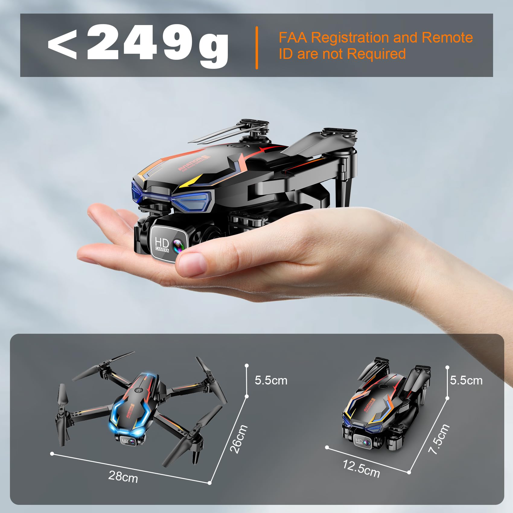 Loiley drone with two batteries extends flight time for longer sessions