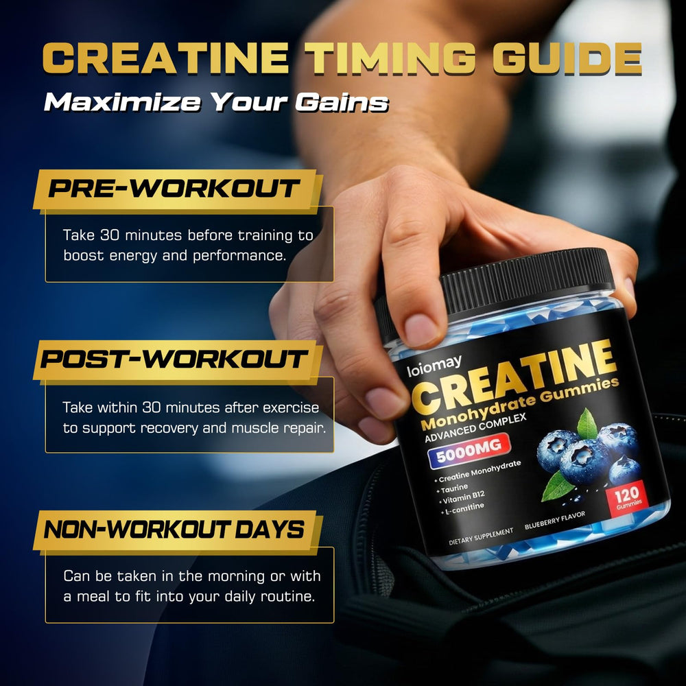 Loiomay gummies precise dose conveys 5g Creatine per serving