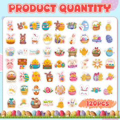 LOKFAR Easter stickers floral spring patterns for festive decor and DIY cards.