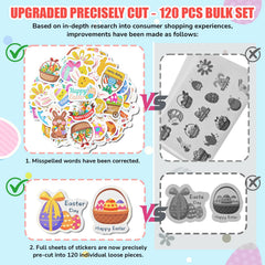 LOKFAR Easter stickers vibrant colors for eye catching projects and classroom displays.