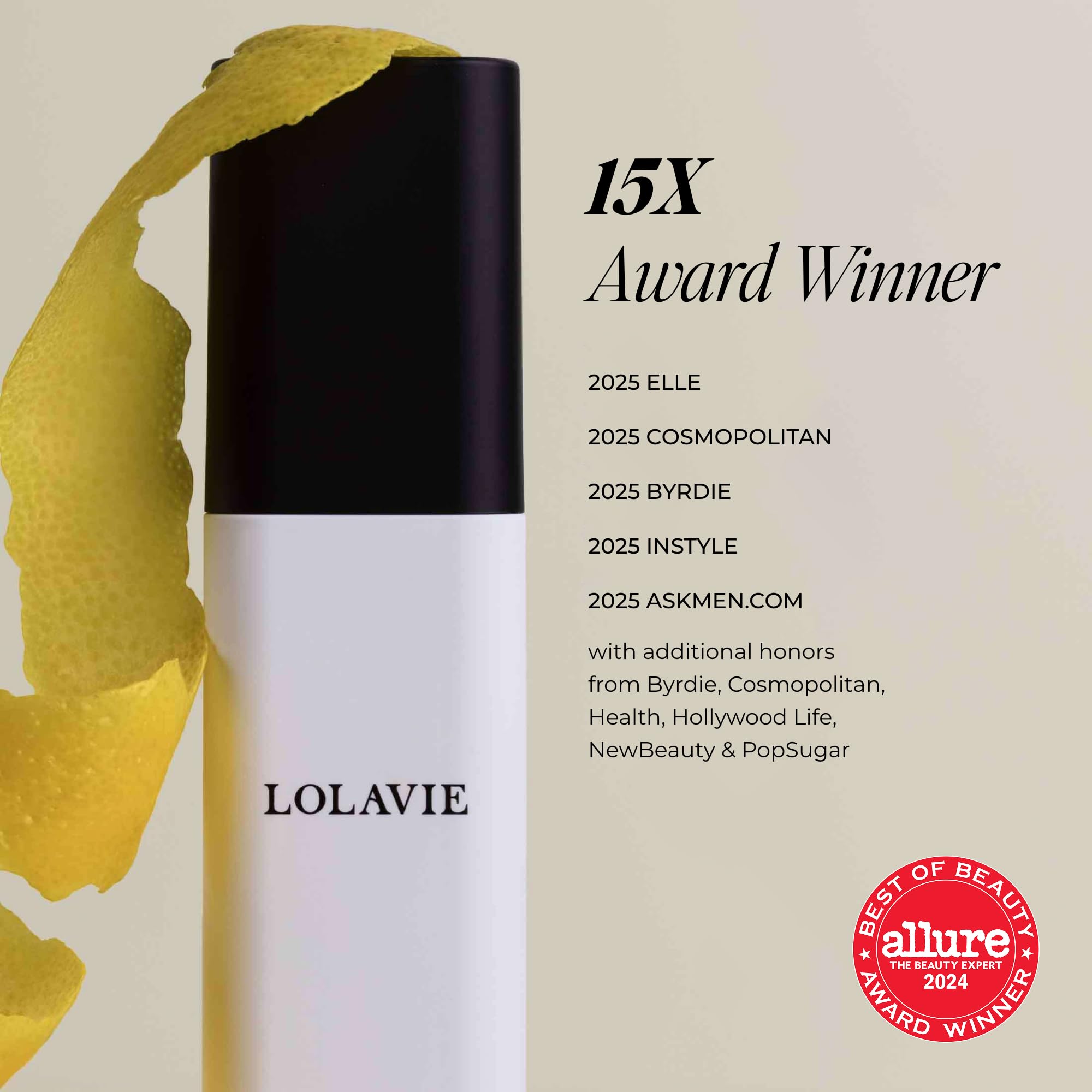 LolaVie Glossing Detangler close-up reveals luminous, frizz-free shine.