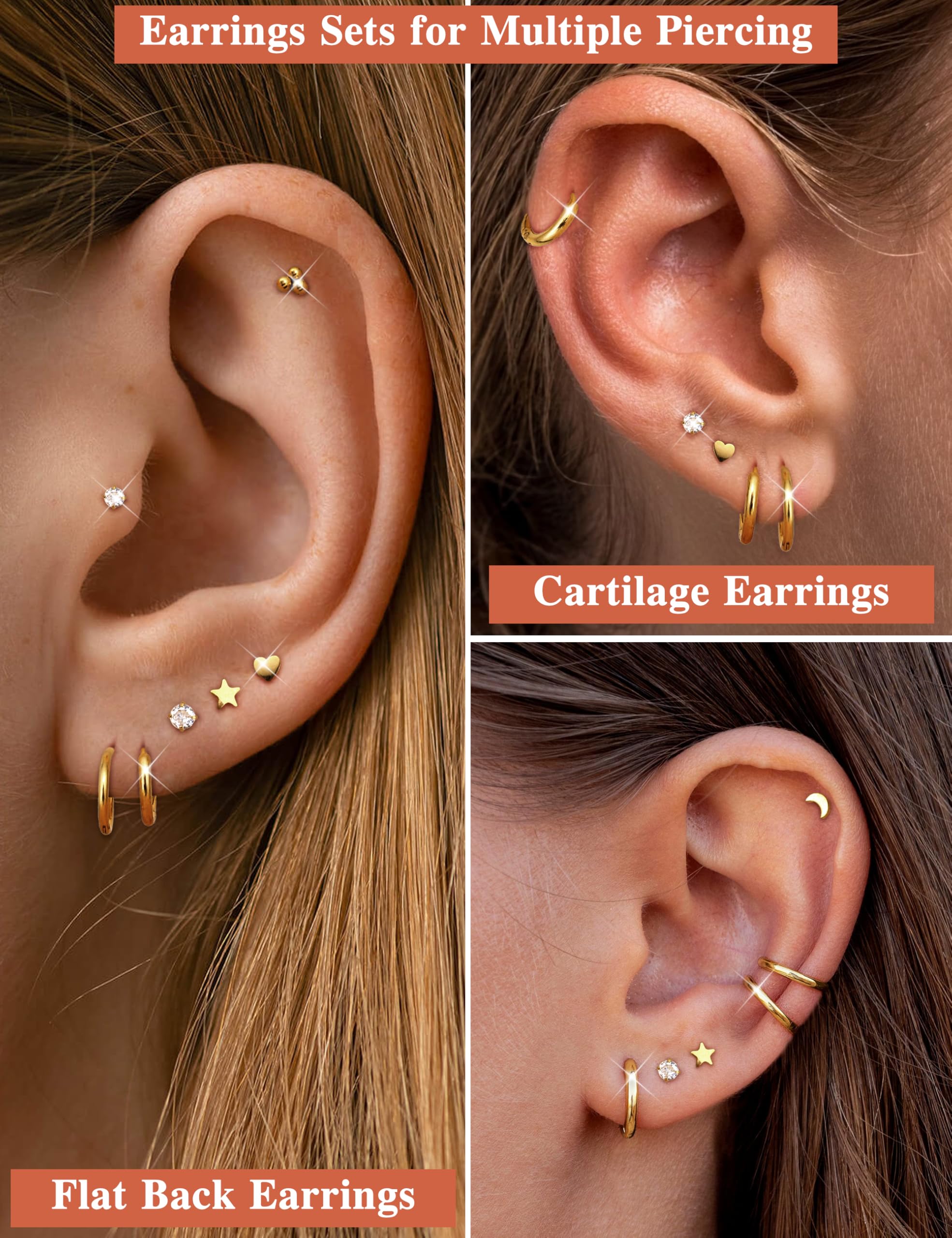 LOLIAS 14K gold plated flat back detail with durable shine