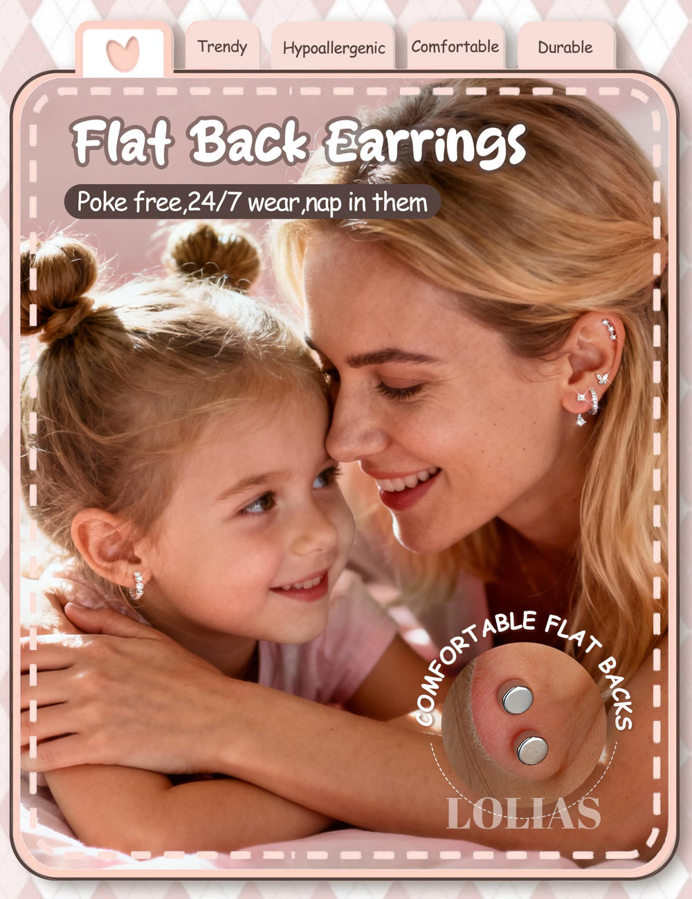 LOLIAS heart dangler earrings add playful charm to any outfit.