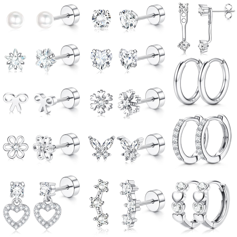 LOLIAS hypoallergenic flatback screw-back earrings secure for sensitive ears.