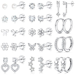 LOLIAS hypoallergenic flatback screw-back earrings secure for sensitive ears.