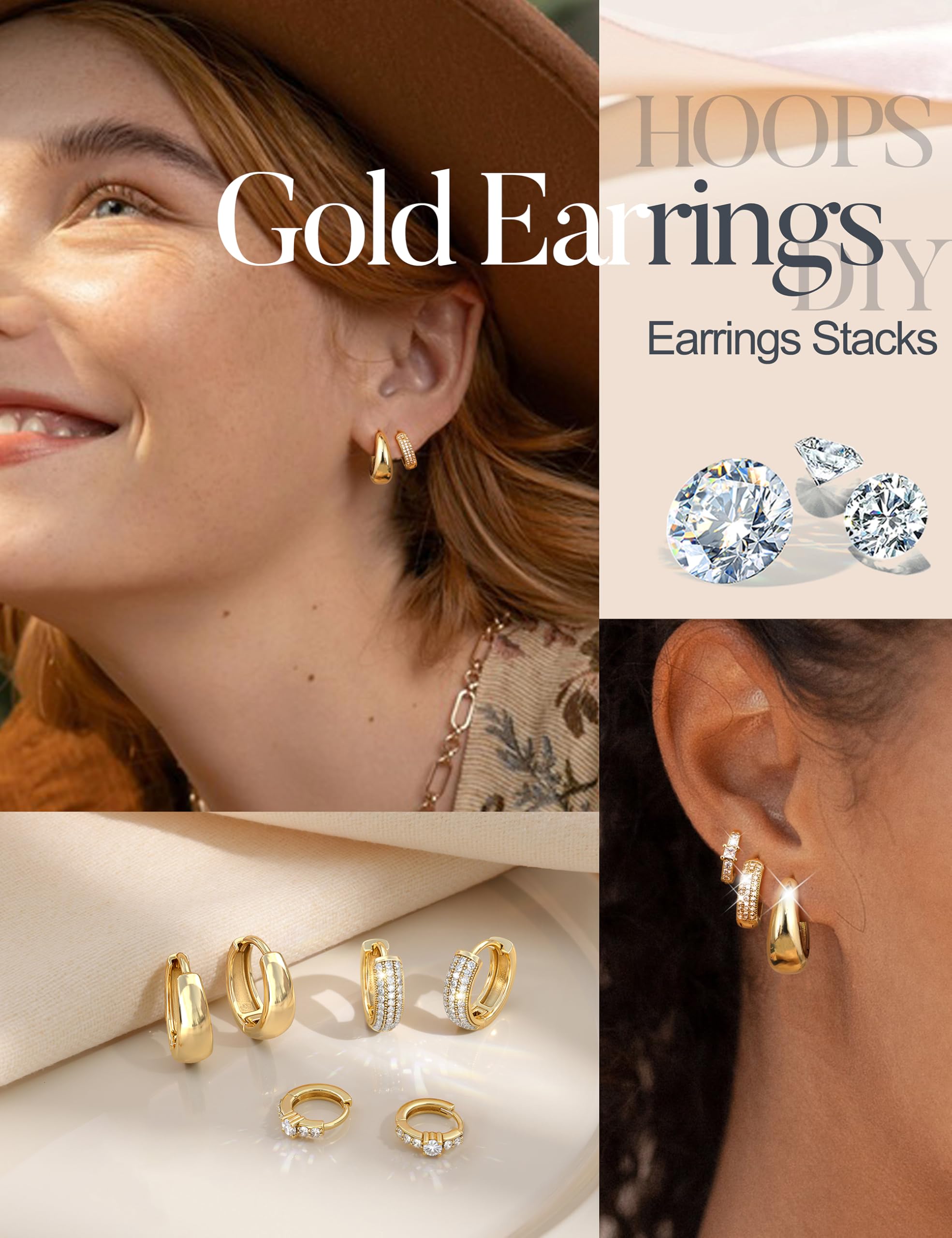LOLIAS hypoallergenic, lead- and nickel-free hoops suitable for sensitive ears.
