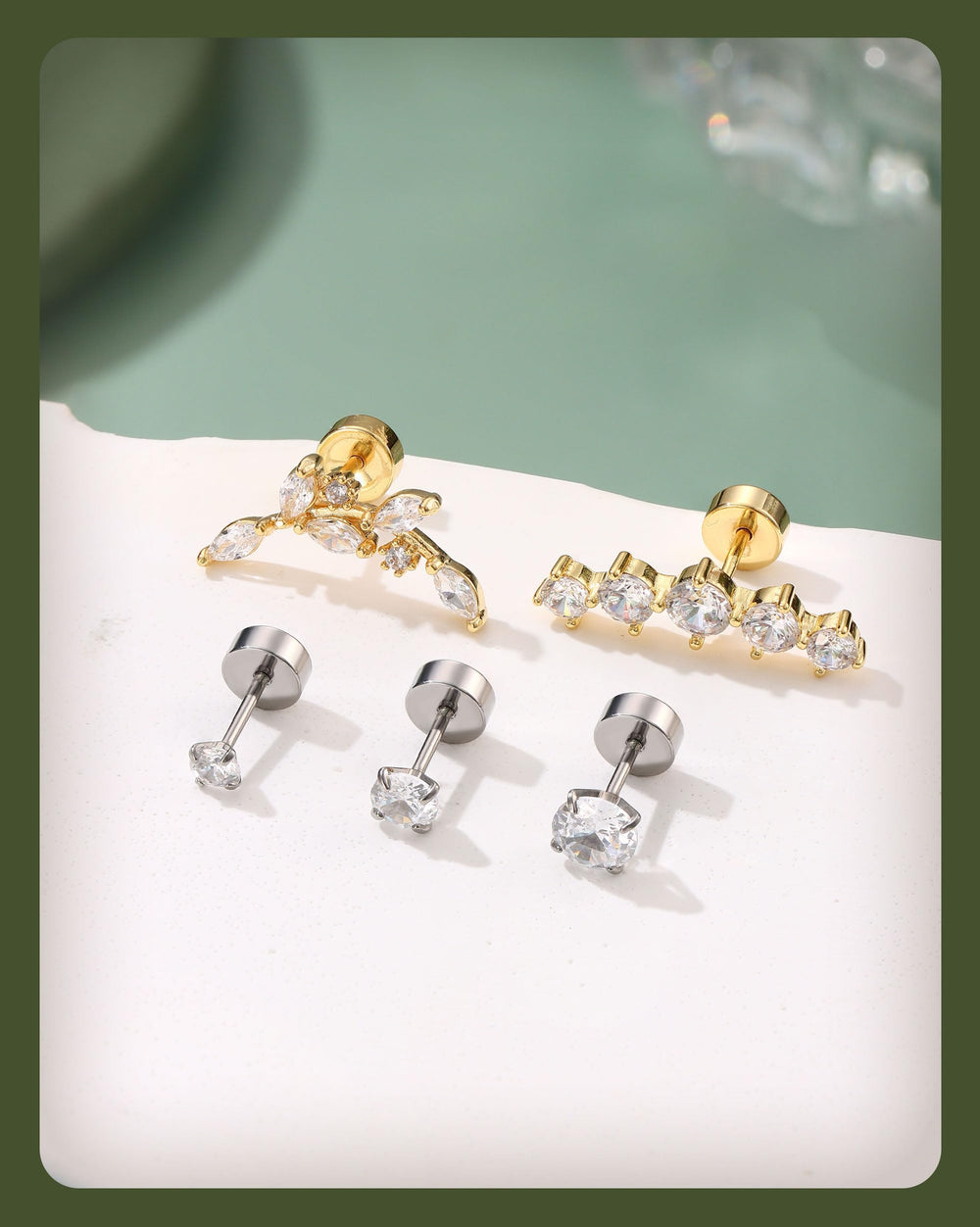 LOLIAS small hoop earrings and chains for modern helix and tragus stacks.