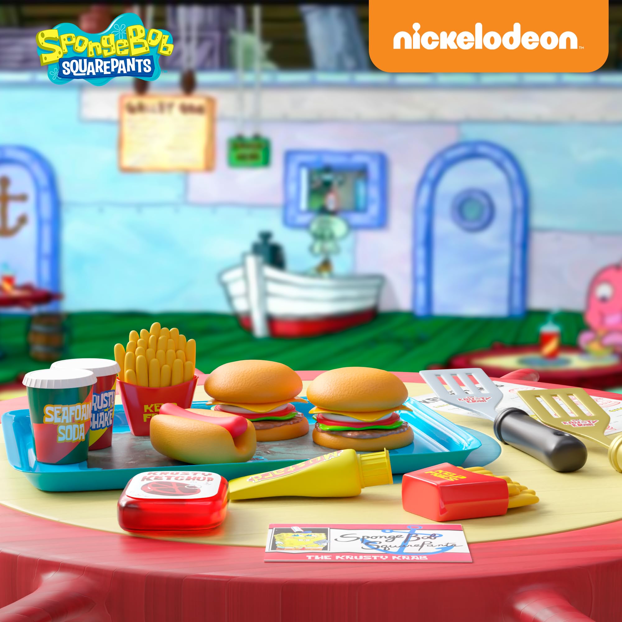 Lollipop SpongeBob seafoam shake add-on sparks pretend beverage creativity.