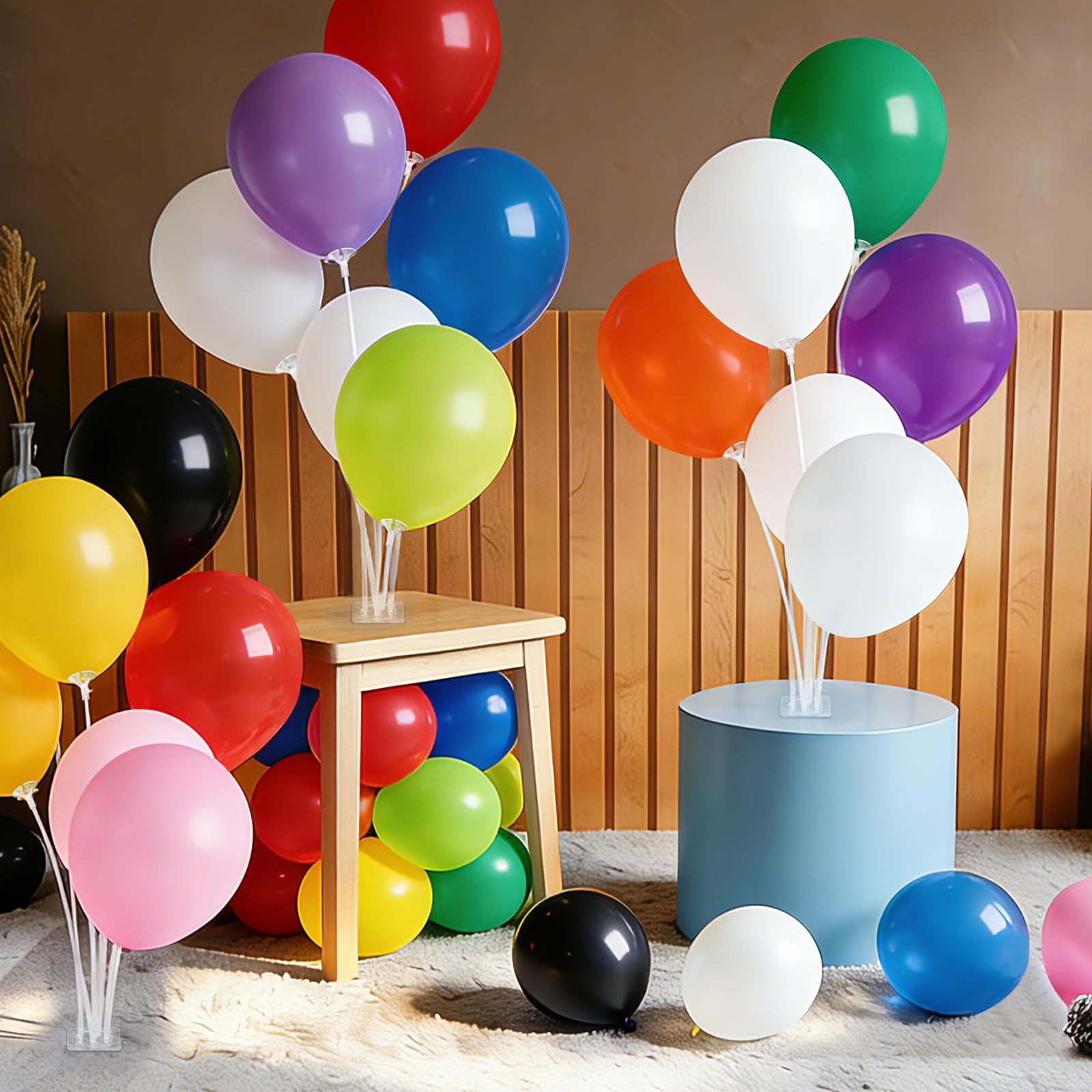 LOLStar package includes four stands and cups for balloons